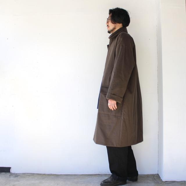 カウラム 御茶ノ水限定　シルクコットンバルマカーンジャケット THE HINOKI 中綿バルマカーンコート OG Cotton wool linen twill