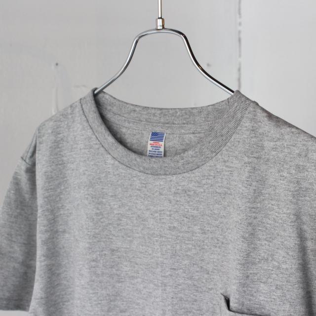 USA Cotton Fabric Pocket Tee　MADE IN JAPAN ホワイト 杢グレー |  | 07