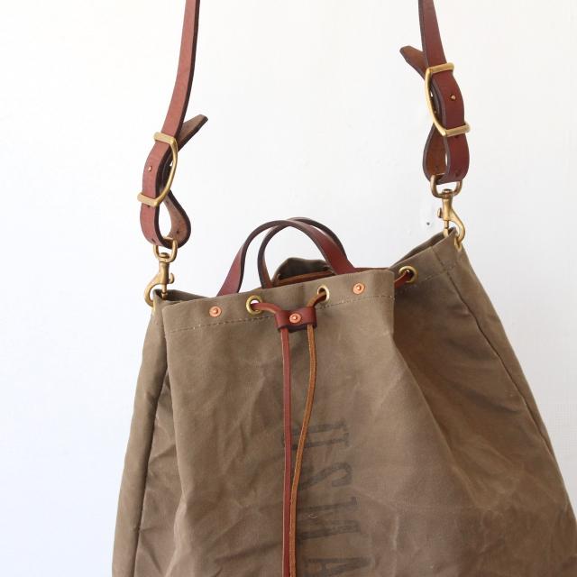 vasco　CANVAS × LEATHER MAIL PURSE BAG -LARGE　VS-211 　（Olive drab） | vasco | 03