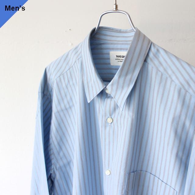 weac. CASUAL DRESS SHIRTS　（SAX STRIPE） | weac.