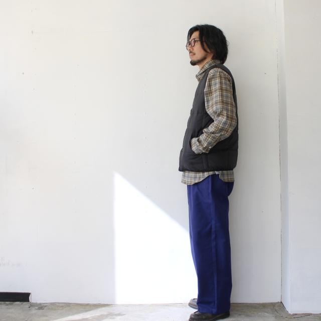 ☆関税込☆weac. コットンドリルワークトラウザー FRENCHWORK WIDE PANTS　（Blue）☆大人気☆