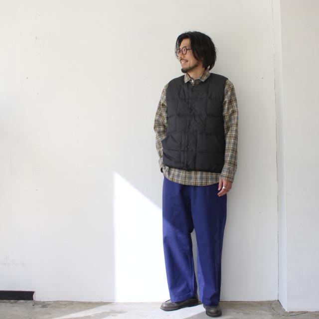 ☆関税込☆weac. コットンドリルワークトラウザー FRENCHWORK WIDE PANTS　（Blue）☆大人気☆