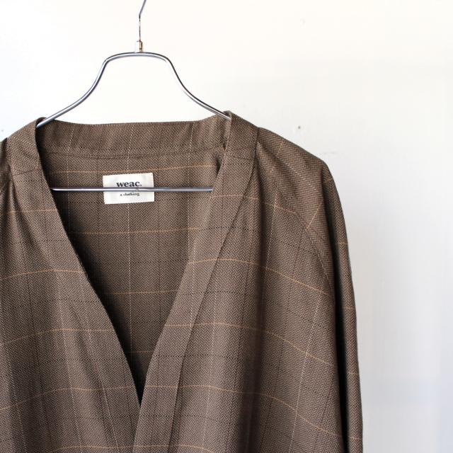 weac. HATENA CARDIGAN イージーシャツカーディガン （Beige check） | weac. | 09