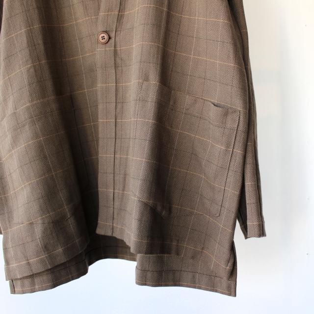 weac. HATENA CARDIGAN イージーシャツカーディガン （Beige check） | weac. | 13