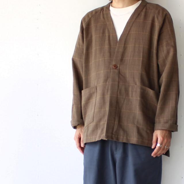 weac. HATENA CARDIGAN イージーシャツカーディガン （Beige check） | weac. | 06