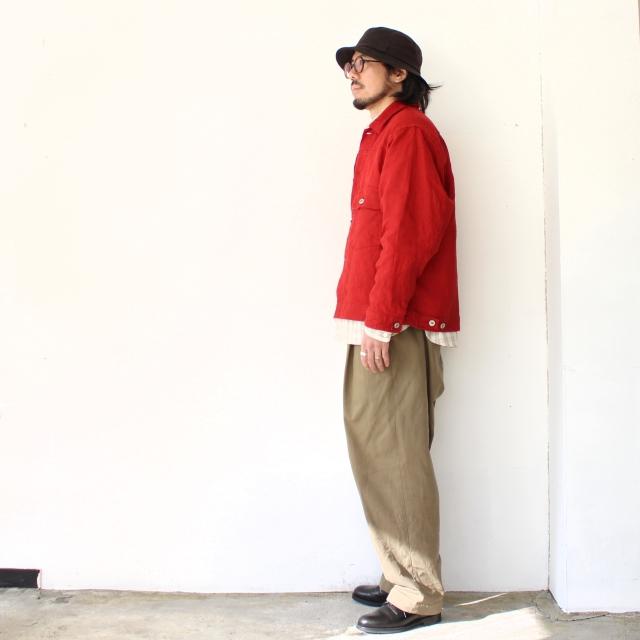 weac. リネンジャケット LOST GENERATION DENIM　（RED）の画像