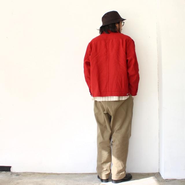 weac. リネンジャケット LOST GENERATION DENIM　（RED）の画像