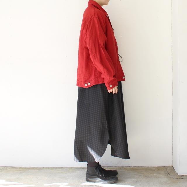 weac. リネンジャケット LOST GENERATION DENIM　（RED）の画像