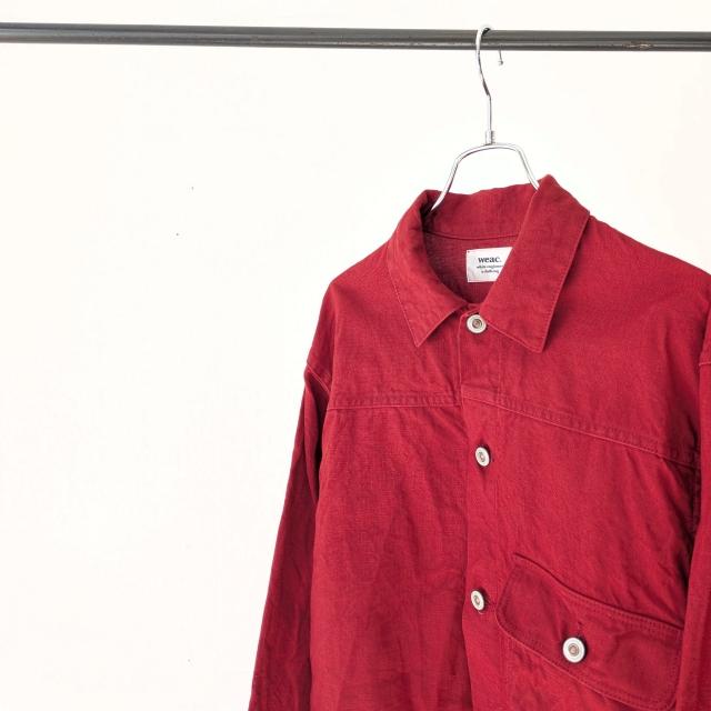 weac. リネンジャケット LOST GENERATION DENIM　（RED）の画像