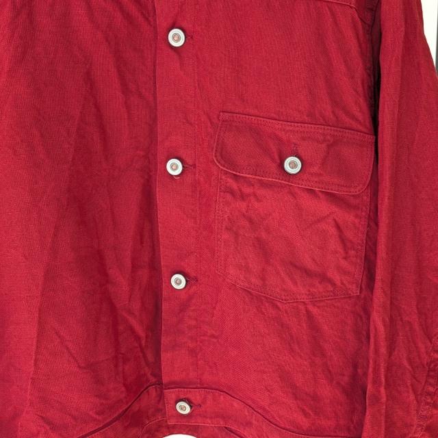 weac. リネンジャケット LOST GENERATION DENIM　（RED）の画像