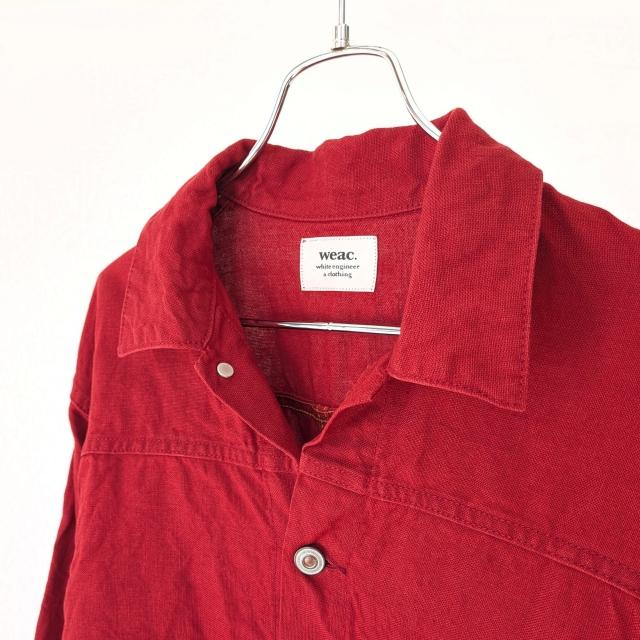 weac. リネンジャケット LOST GENERATION DENIM　（RED）の画像