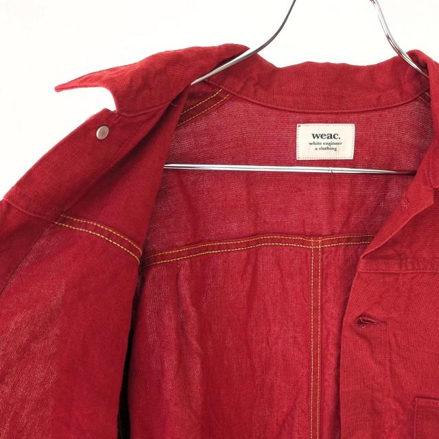weac. リネンジャケット LOST GENERATION DENIM　（RED）の画像