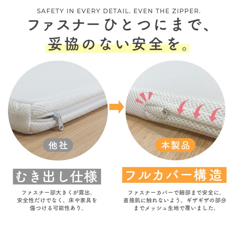 洗える ベビーマットレス 70x120cm 折りたたみ 保育園 持ち運び エア