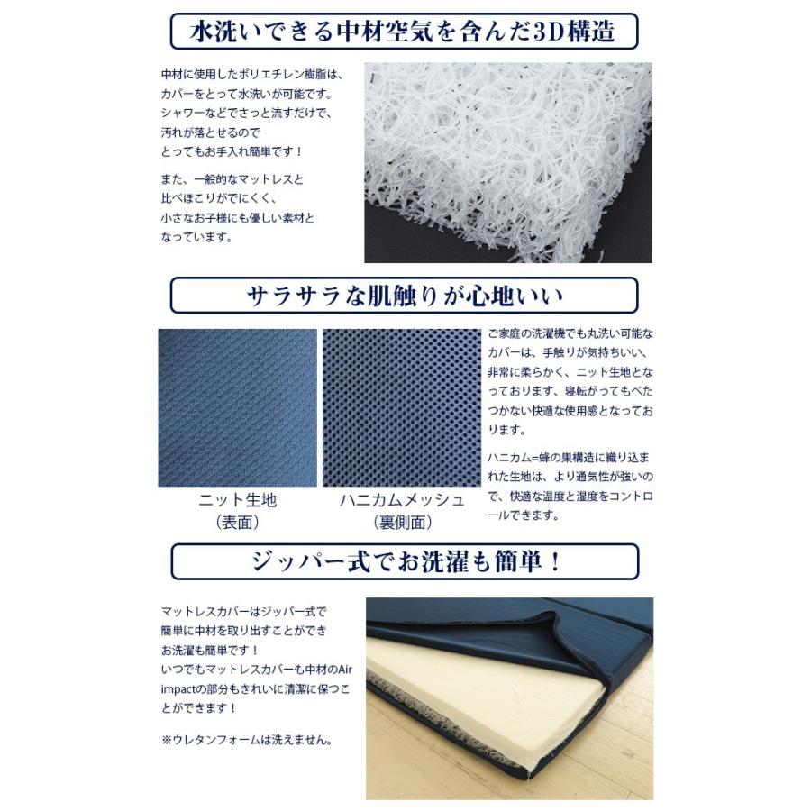 高反発＆低反発マットレス エアーマットレス シングル air impact