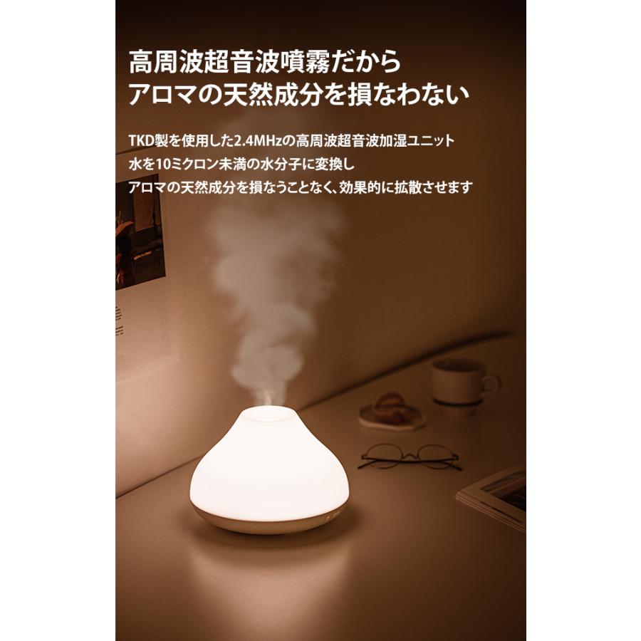超音波 アロマ 加湿器 バッテリー内蔵 コードレス 大容量 タイマー付き