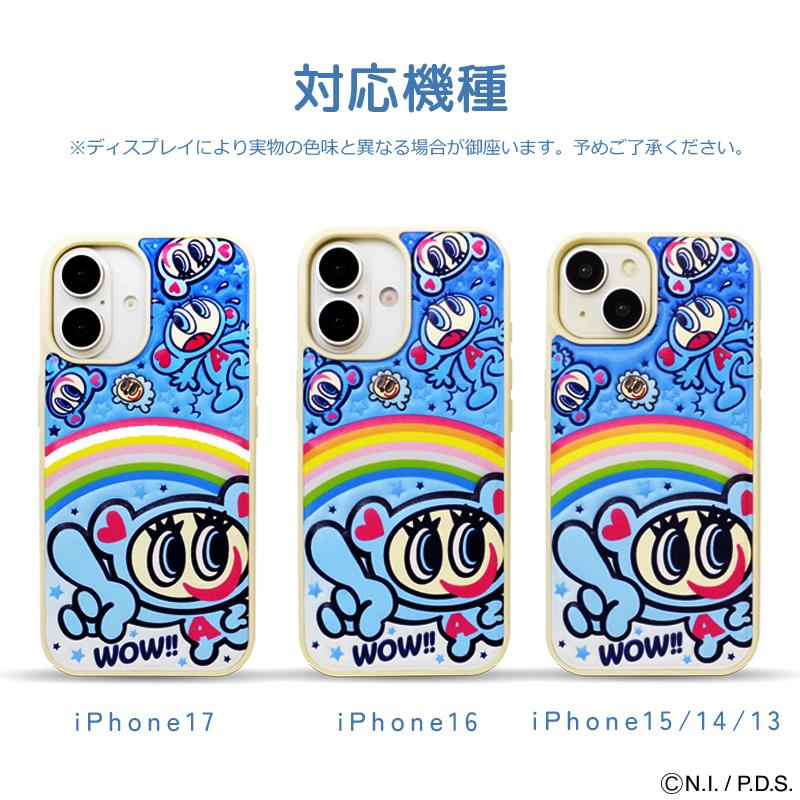 iPhone17 ケース iPhone16 ANGEL BLUE「ぷくぷく背面ケース」iPhone15