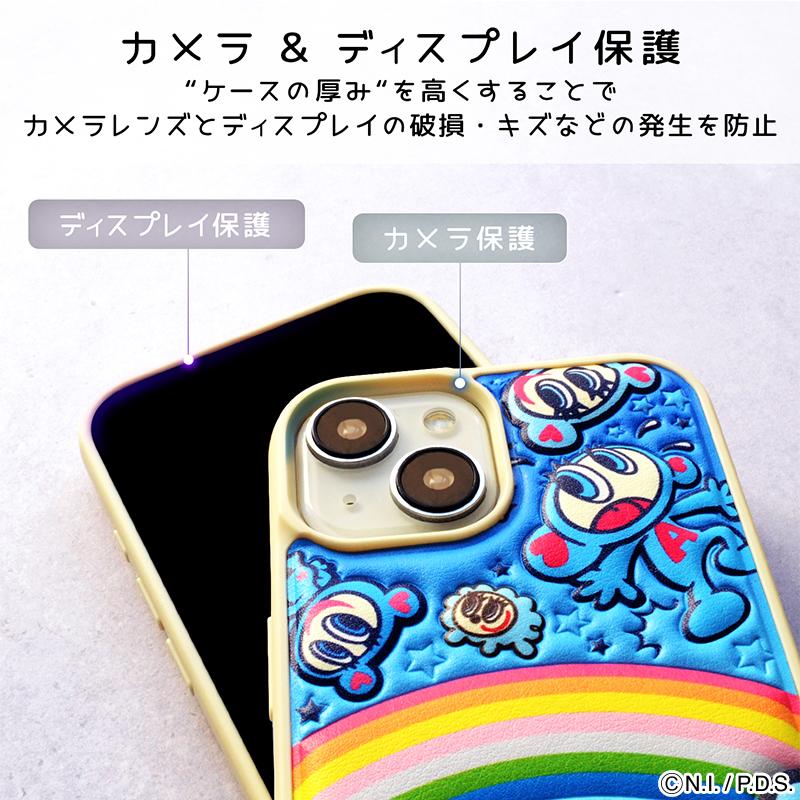 iPhone17 ケース iPhone16 ANGEL BLUE「ぷくぷく背面ケース」iPhone15