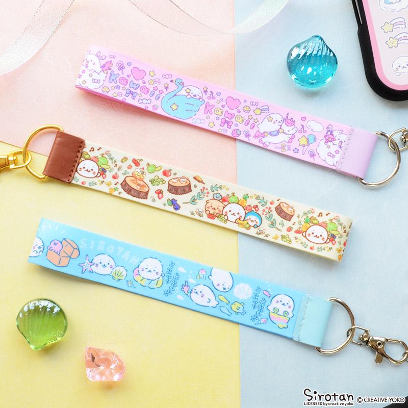 ハンド ストラップ キャラクター スマホストラップ しろたん 「ハンド