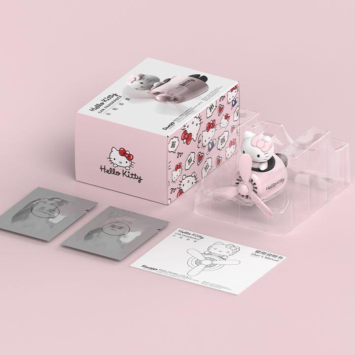 希少✧︎新品未開封 25周年限定モデル ハローキティ エアコンドリンク2 車用品 カー用品 車内アクセサリー車内用 エアコンクリップ 芳香剤