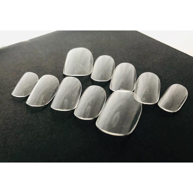 形状記憶 生地チップ クリア】 形状記憶ネイルチップ セルフネイル