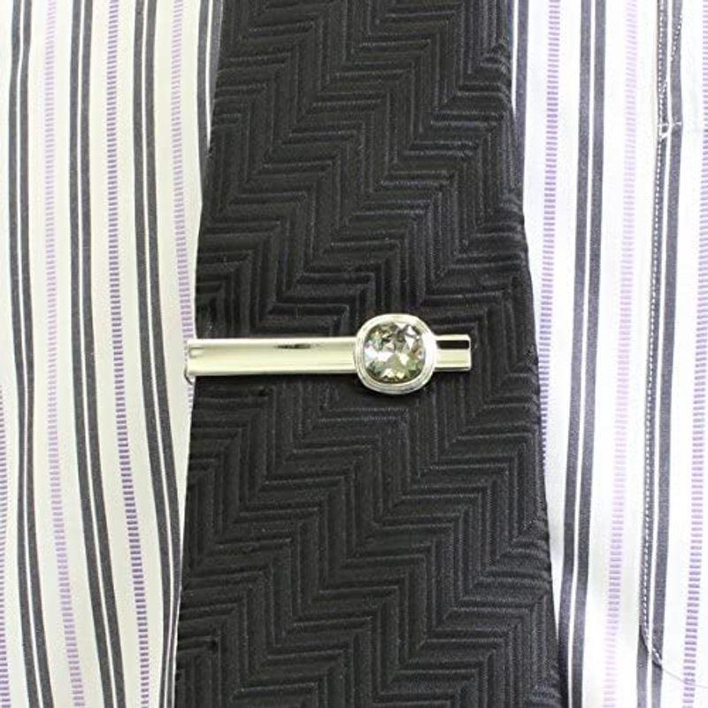 ブリリアントカット スワロフスキー シルバーナイトのタイピン ネクタイピン タイバー タイ留め 100 品質保証