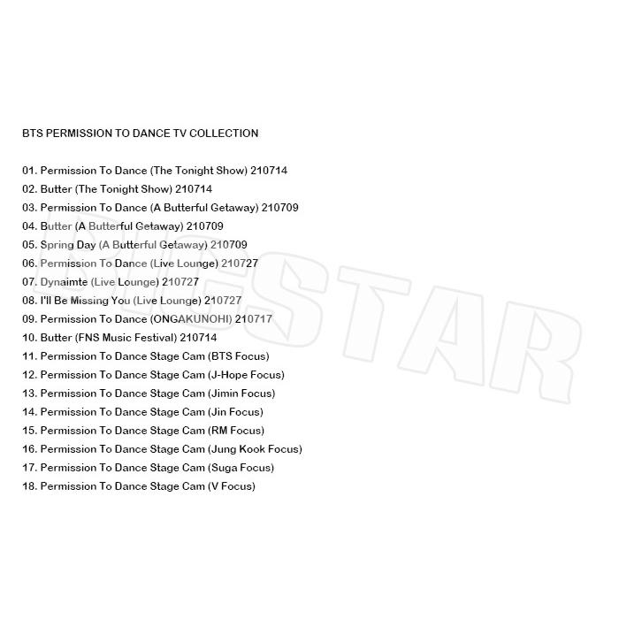 K-POP DVD/ バンタン PERMISSION TO DANCE TV COLLECTION/ 防弾 ラップモンスター シュガ ジン ジェイホープ ジミン ブィ ジョングク KPOP DVD｜c-mall｜02