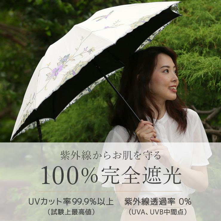 日傘 完全遮光 耐久撥水 花鳥刺繍 100 完全遮光 レディース折りたたみ ミニ折りたたみ日傘 Uvカット 遮熱 刺繍 晴雨兼用 軽量 ギフト 贈り物 Ps シノワズリーモダン京都 通販 Yahoo ショッピング