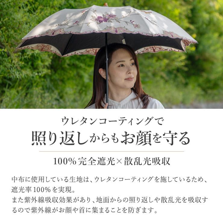 シノワズリーモダン ショート日傘 UVカット 完全遮光 遮熱 涼しい かわず張り 晴雨兼用 爆買の画像