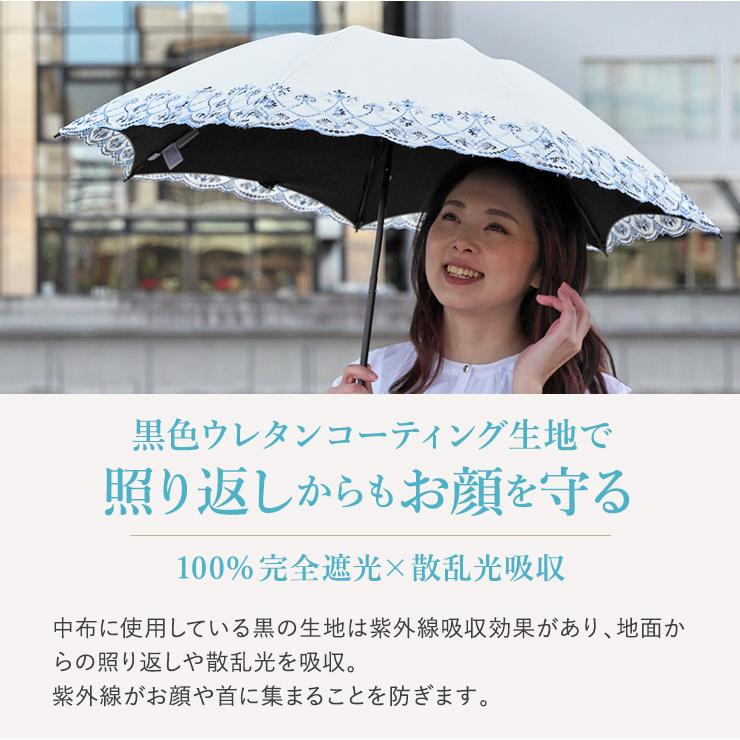 シノワズリーモダン 日傘 完全遮光 折りたたみ 晴雨兼用 UVカット 送料無料 刺繍 遮熱 涼しい 軽量 ギフト 母の日 贈り物 爆買の画像