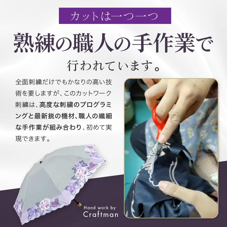 シノワズリーモダン 日傘 完全遮光 折りたたみ 晴雨兼用 UVカット 送料