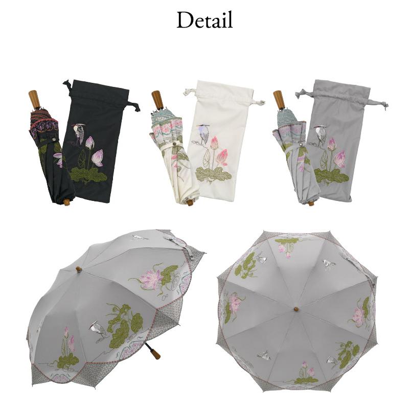 女優日傘 シノワズリーモダン 日傘 ショート折りたたみ日傘