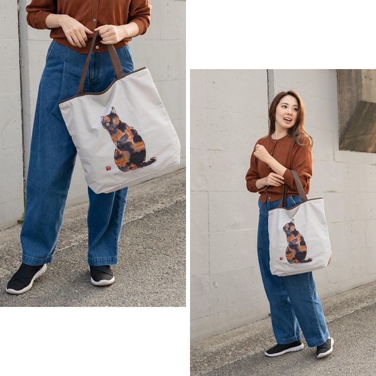 シノワズリーモダン トートバッグ レディース バッグ ハラミチヨ 猫