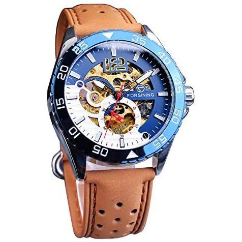 最新人気 Forsining メンズ 機械式スポーツ自動腕時計 ブルーファッション メンズ時計 新品本物 Miamiconservatoryofmusic Com