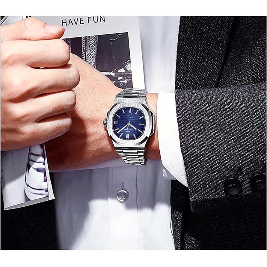 優れた価格 腕時計 メンズ シンプルファッションカジュアル日本製クォーツムーブメント日付表示 Ticfrog Eo6u3 50メートル防水 直販超安い Jeromejack Fr