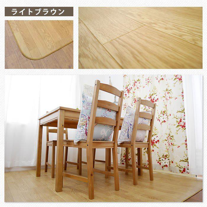 クッションフロア ラグマット ダイニングラグ 木目柄 182×182cm 2帖用 JQ | ブランド登録なし | 02