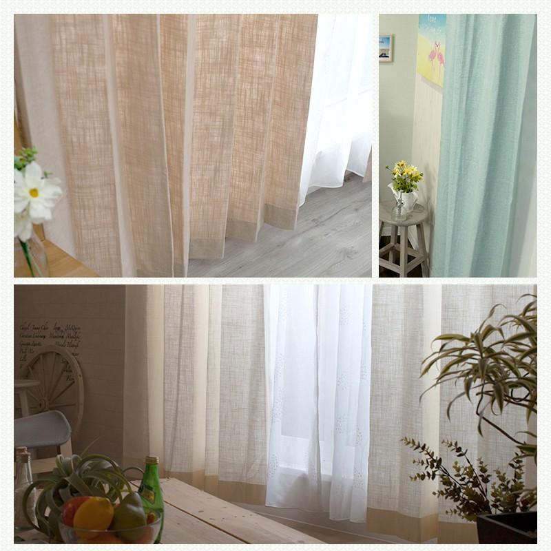 カーテン リネン風カーテン CH504 ナチュリン 既製サイズ 幅150×丈200cm 2枚組 C-F-1_2