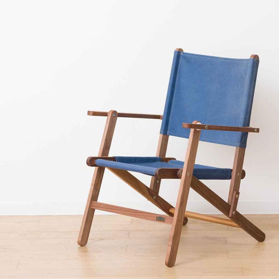 アウトドアチェア 木製 折りたたみ ウォールナット デニム おしゃれ