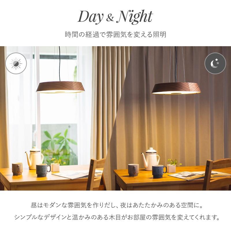 照明 つりさげ 吊り下げ ペンダントライト LED 木目 木製 SERENE