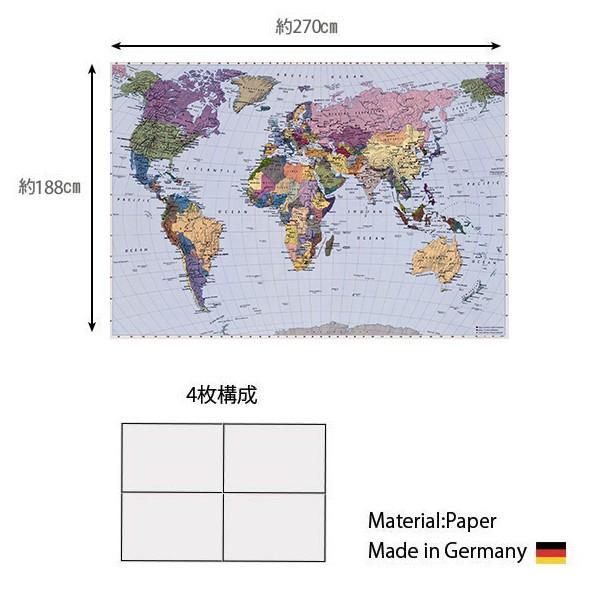 壁紙 張り替え 自分で diy クロス おしゃれ 世界地図 輸入壁紙 World Map ワールドマップ 4-050 紙製 CSZ｜c-ranger｜02