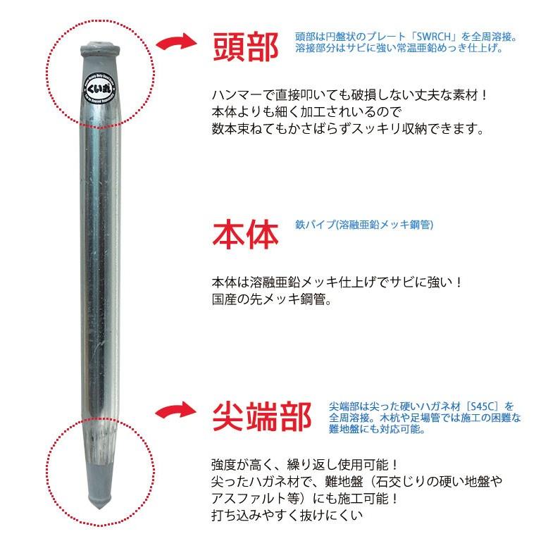 杭 くい丸 48.6mm×1500mm 打ち込み杭 ※個人様宛への配送不可※ 直送品 JQ｜c-ranger｜03