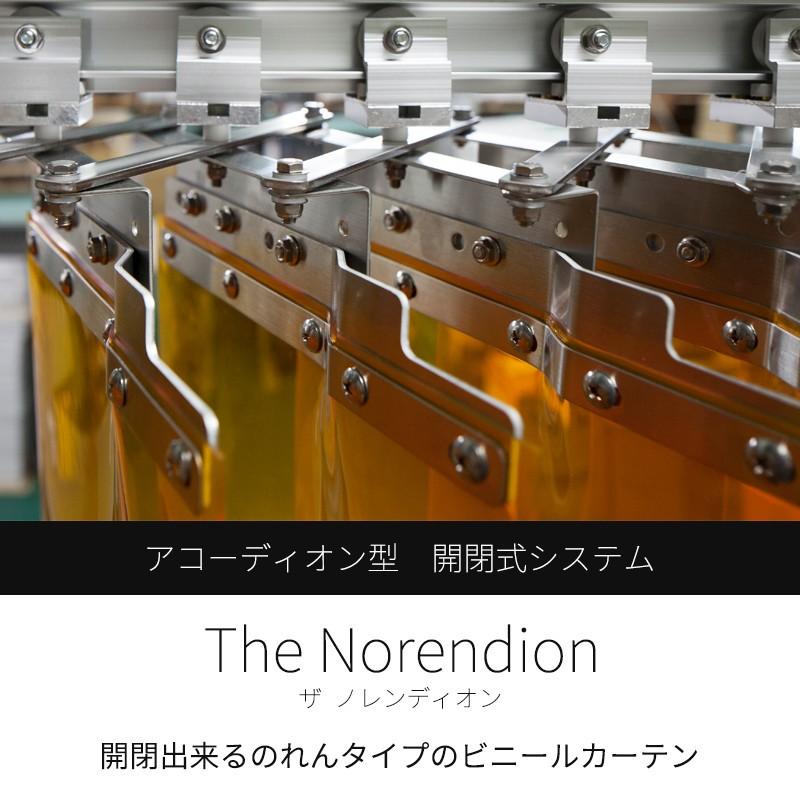 ビニールカーテン　開閉式のれんシート　The　防虫防炎　巾50〜100　オーダーサイズ　Norendion　丈251〜300cm　メーカー直送品　リブ付タイプ　JQ　2mm厚　cm