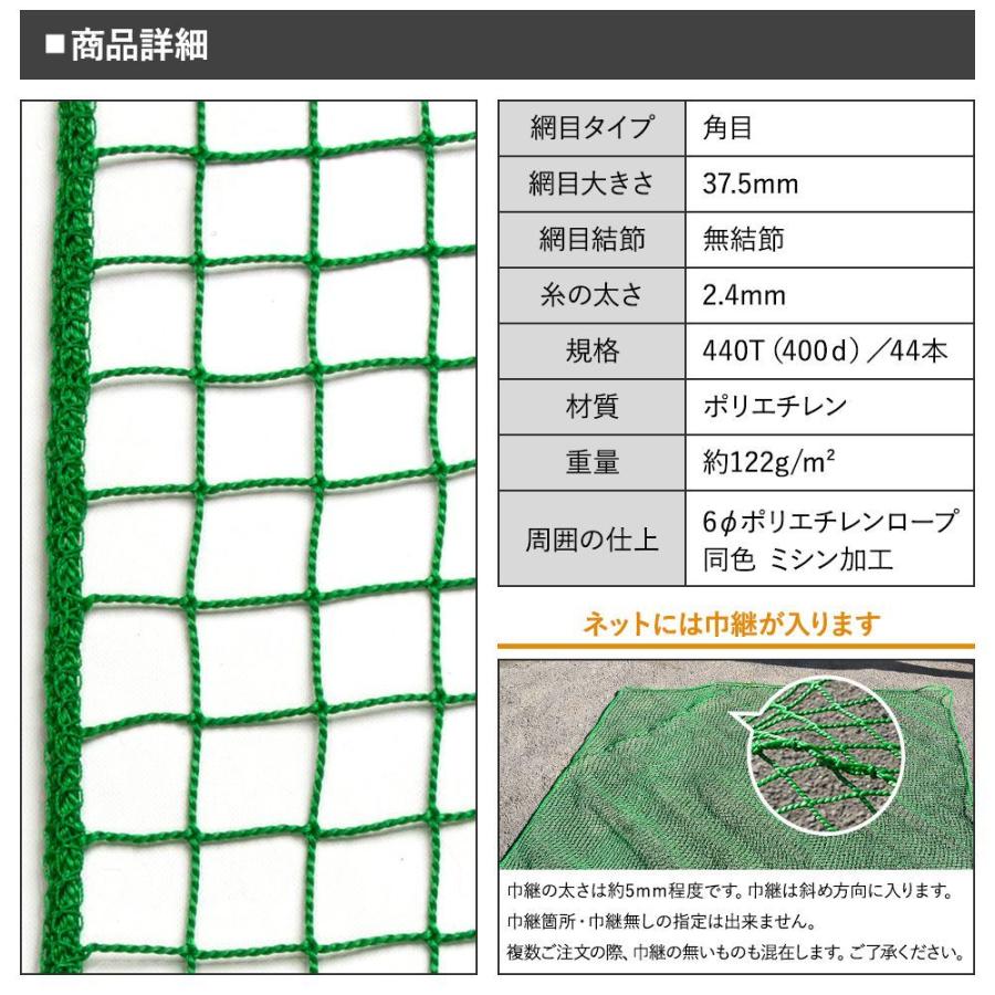 防球ネット 防鳥ネット4m×16m 目合い2.5cmメッシュ 縁無し NET24