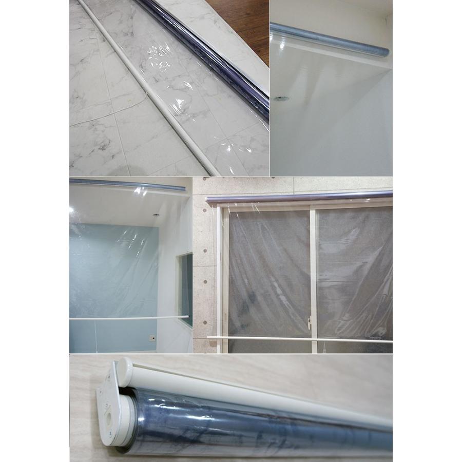 ビニールシート ロールスクリーン ロールカーテン 間仕切り 透明 防寒 サイズオーダー 幅151〜180cm 丈81〜120cm TT31 0.3mm厚 RSN | 友安製作所 | 03