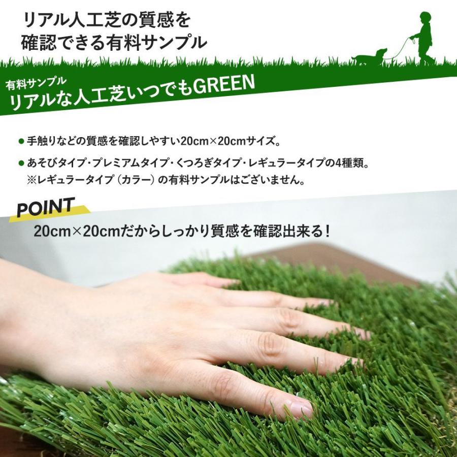 人工芝 いつでもGreen 有料サンプル 20cm×20cm 1枚入 : ビニール