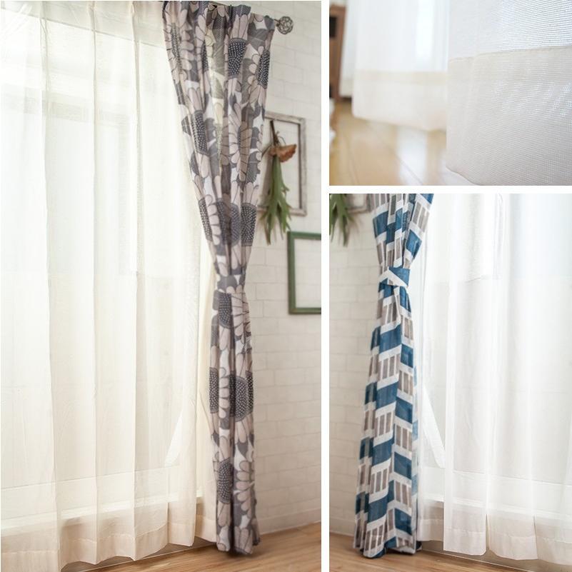 リネンテイスト ミラーレースカーテン RH210ナチュラルクローバー サイズオーダー 巾45〜100cm×丈101〜150cm OKC5 | 友安製作所 | 03