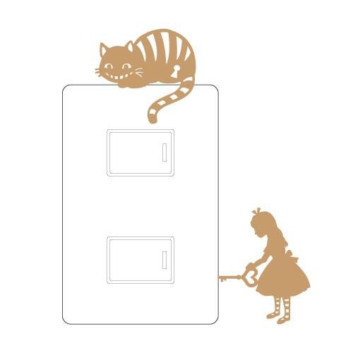 子ウォールステッカー キャラクター スイッチ コンセント用 Switchee S アリス チェシャ猫 Sd015 ビニールカーテンのcレンジャー 通販 Yahoo ショッピング