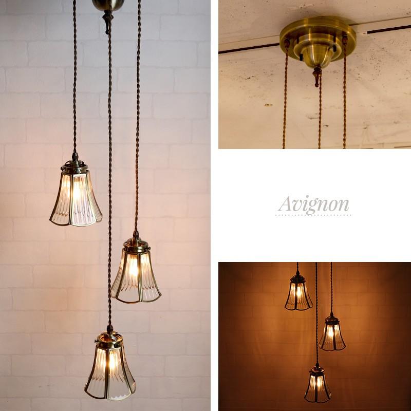 アンティーク　ハンキング　照明　吊り下げ照明 照明 つりさげ 吊り下げ アンティーク3灯 ペンダントライト