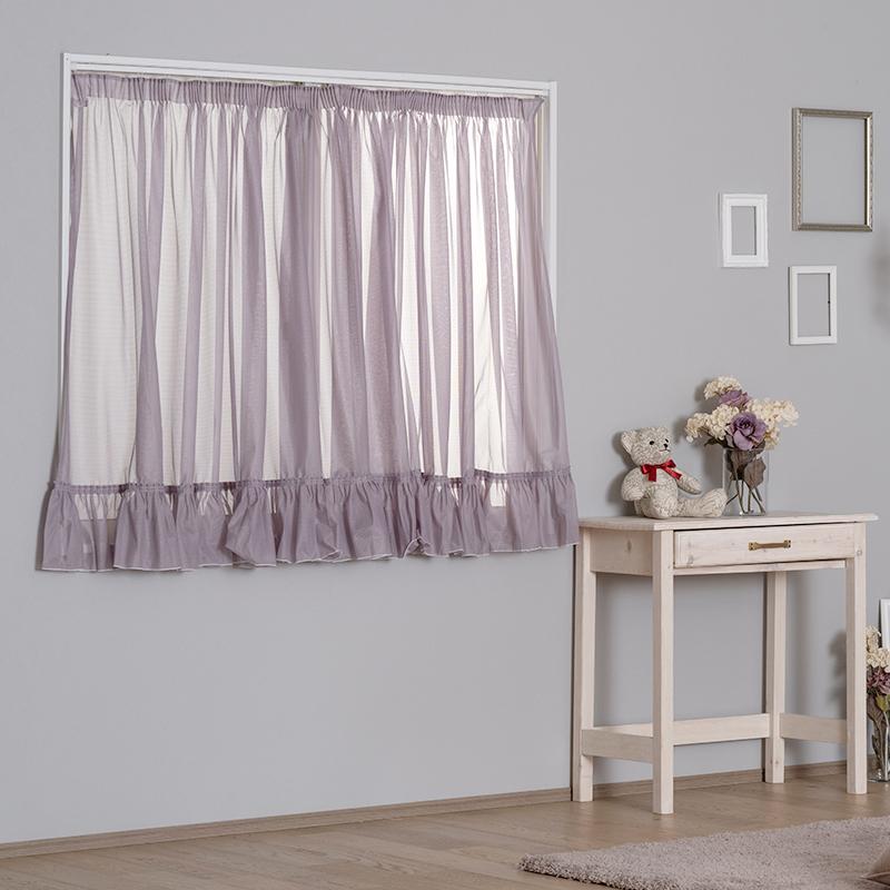 カーテン、レースカーテンセット　ベランダ窓用 友安製作所 出窓用カーテン レースカーテン バルーン トリコット 対応