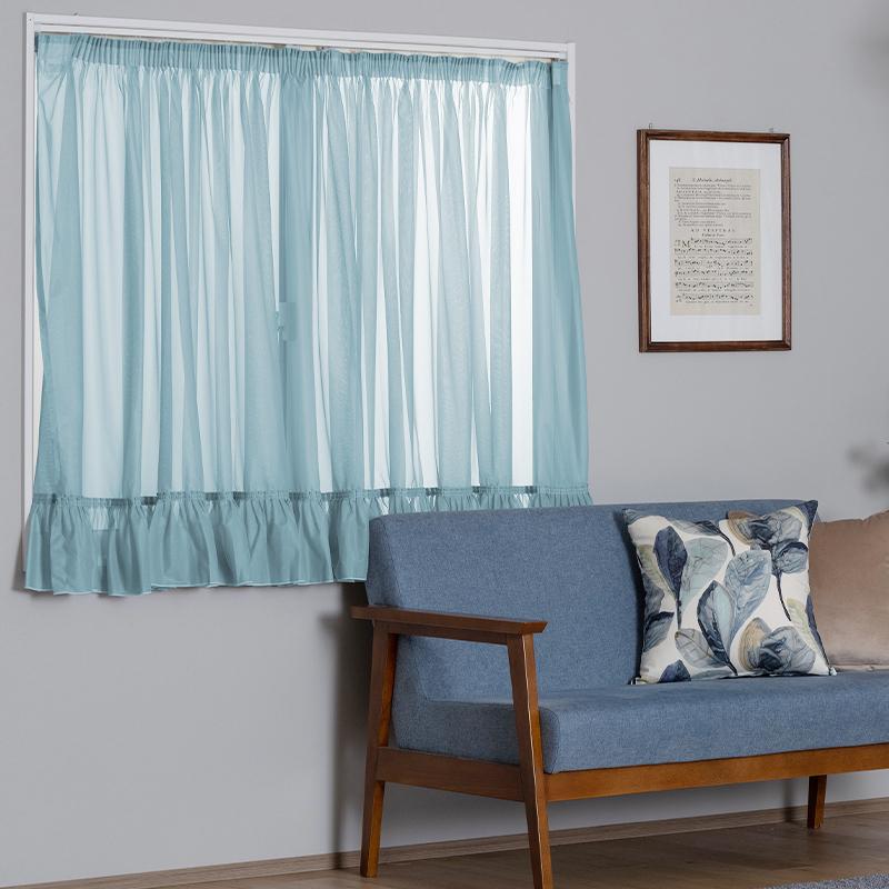 友安製作所 出窓用カーテン レースカーテン ストレート おしゃれ