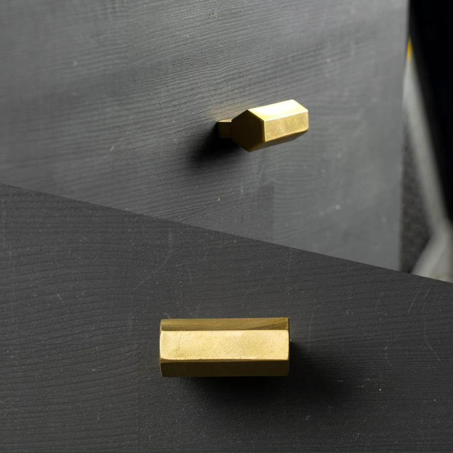 友安製作所 取っ手 diy 金具 ノブ 真鍮取っ手 六角取手40 ネジセット